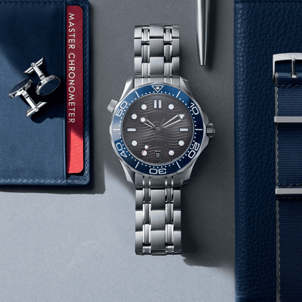 Luxury Watch Omega - Часы мужские механические с логотипом на