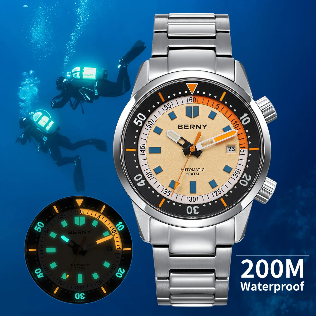 Luxury Watch Omega - Автоматические часы для дайвинга BERNY для