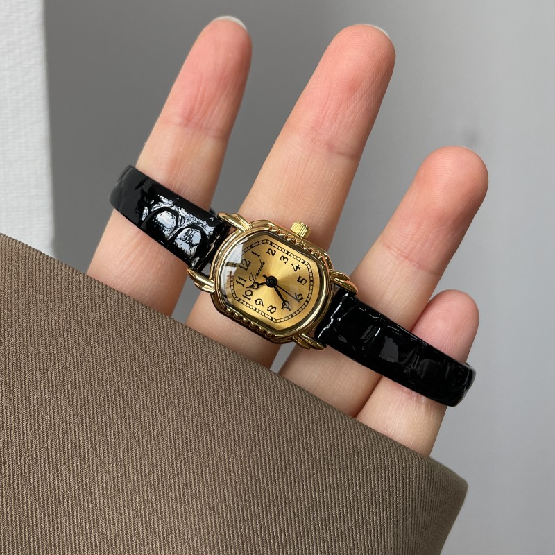 Luxury Watch Gold And Black - Винтажные овальные женские кварцевые часы, роскошные