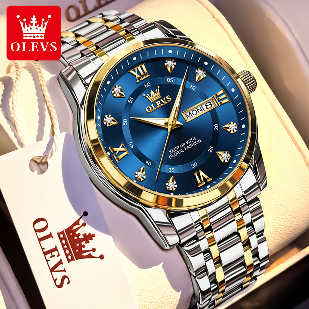Luxury Watch Men - OLEVS брендовые модные мужские часы из