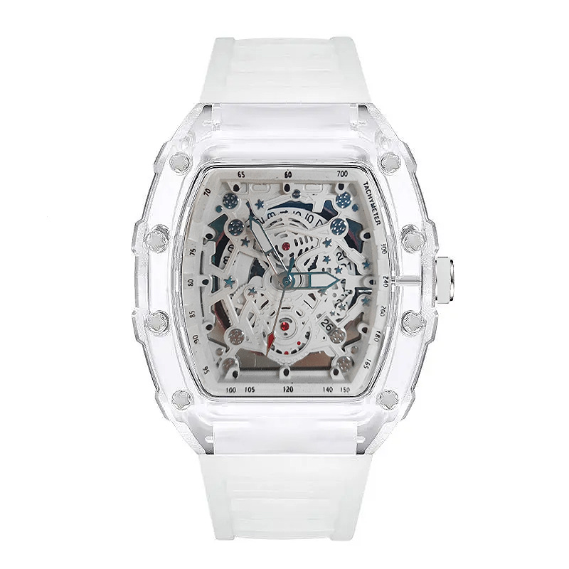 Tonneau модные кварцевые часы  – обзор и цена Luxury Watch Rubber Strap