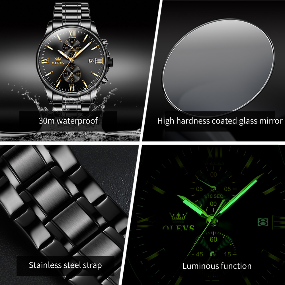 OLEVS 2886 Классические черные – обзор и цена Luxury Watch Affordable