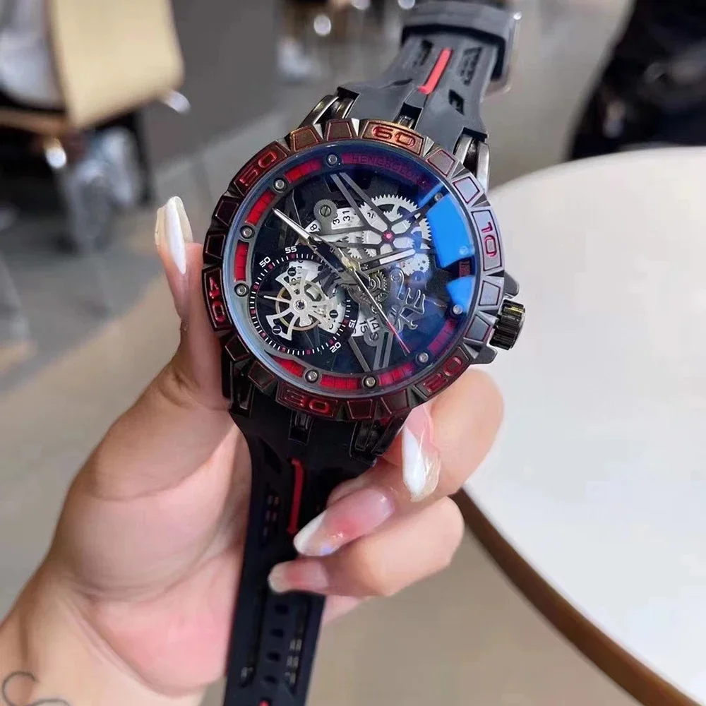 Мужские 3D кварцевые часы клас – обзор и цена Luxury Watch Rubber Strap