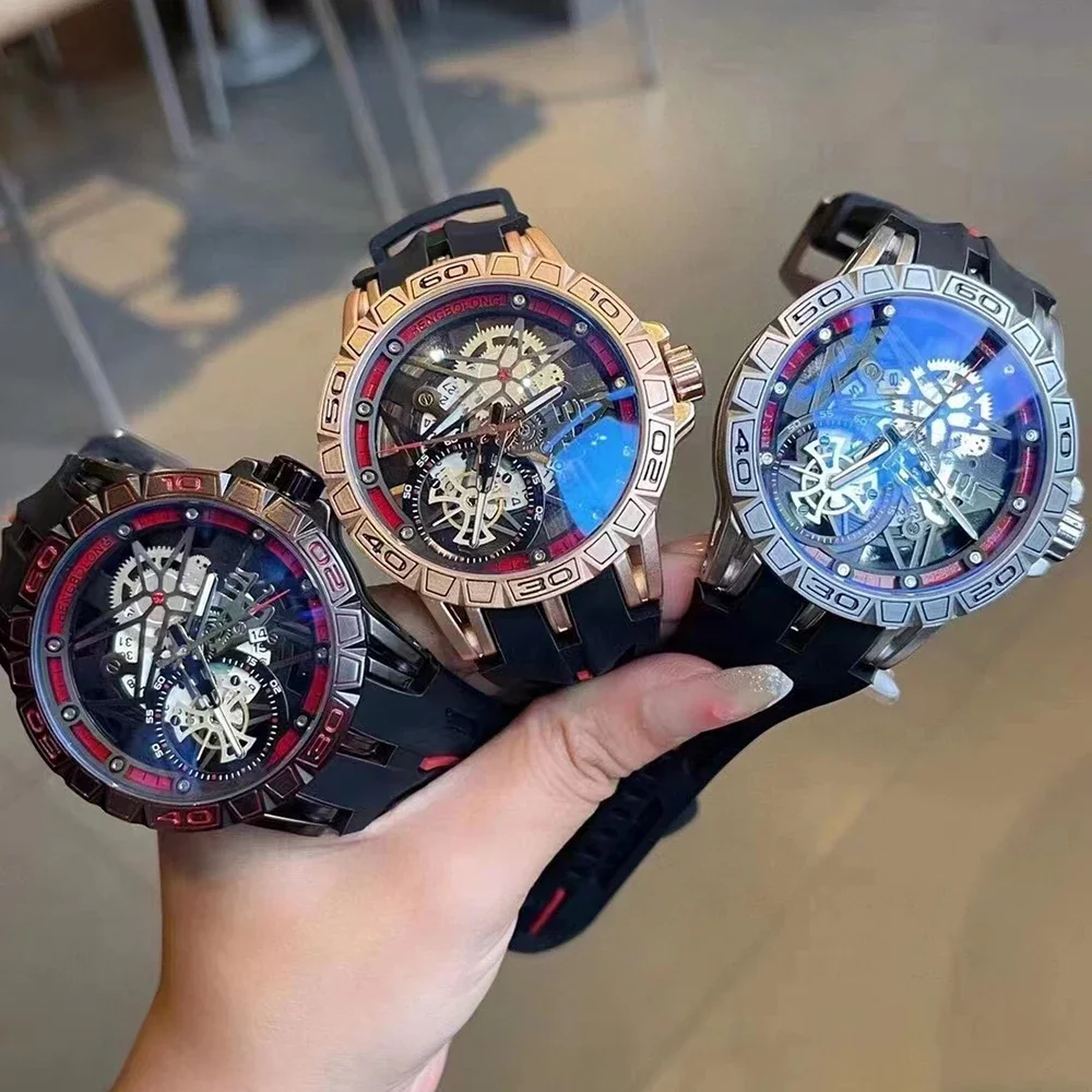 Мужские 3D кварцевые часы клас – обзор и цена Luxury Watch Rubber Strap