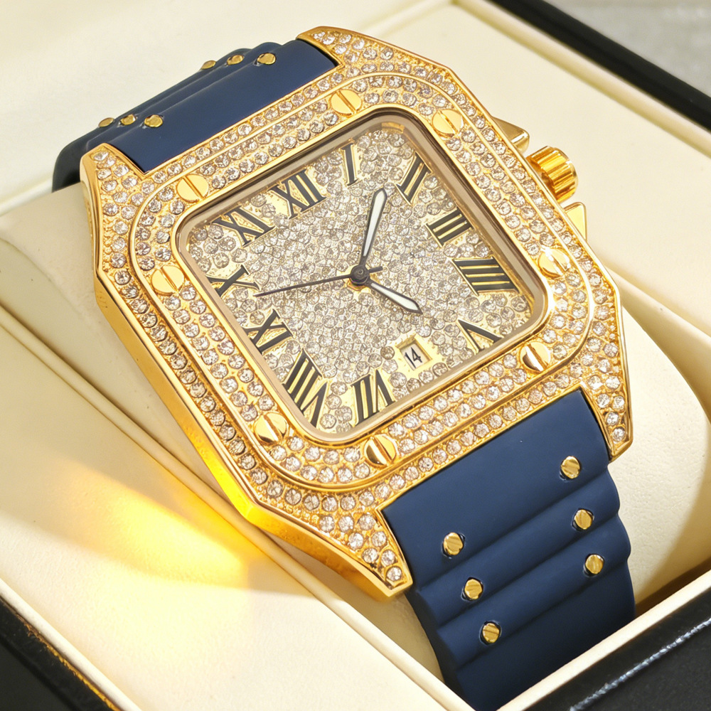 Мужские кварцевые часы в стиле – обзор и цена Luxury Watch Rubber Strap