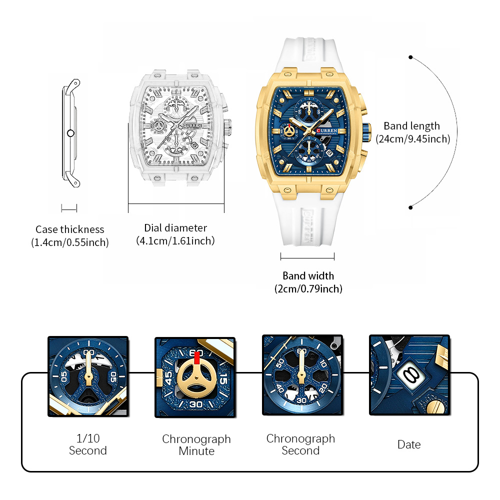 Роскошные винтажные часы CURRE – обзор и цена Luxury Watch Men
