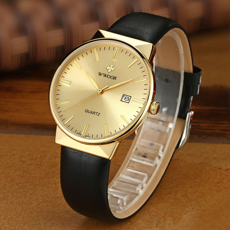 WWOOR мужские часы лучший брен – обзор и цена Luxury Watch Gold And Black