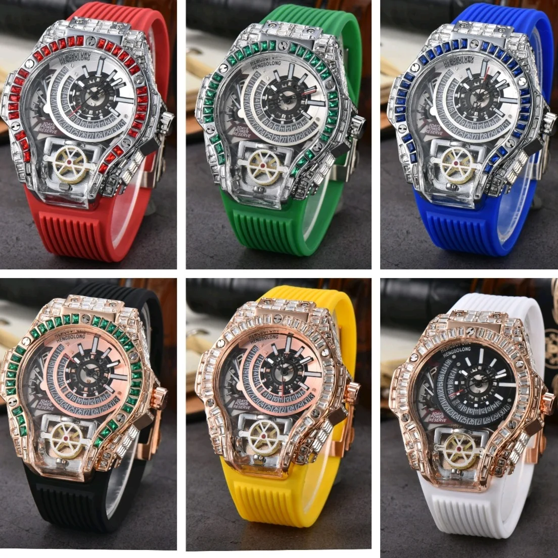 Полный бриллиантовый корпус, д – обзор и цена Luxury Watch Rubber Strap