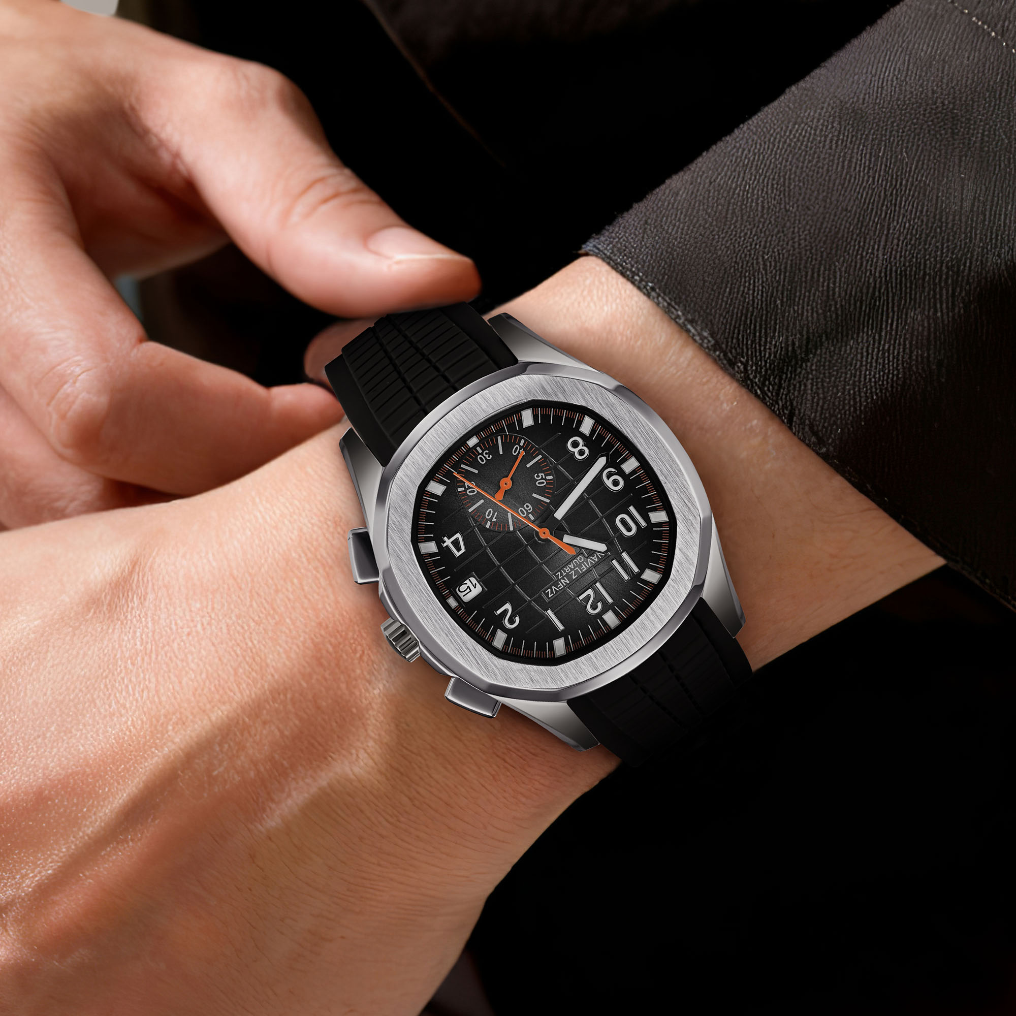 Мужские роскошные часы NAVIFLZ – обзор и цена Luxury Watch Rubber Strap