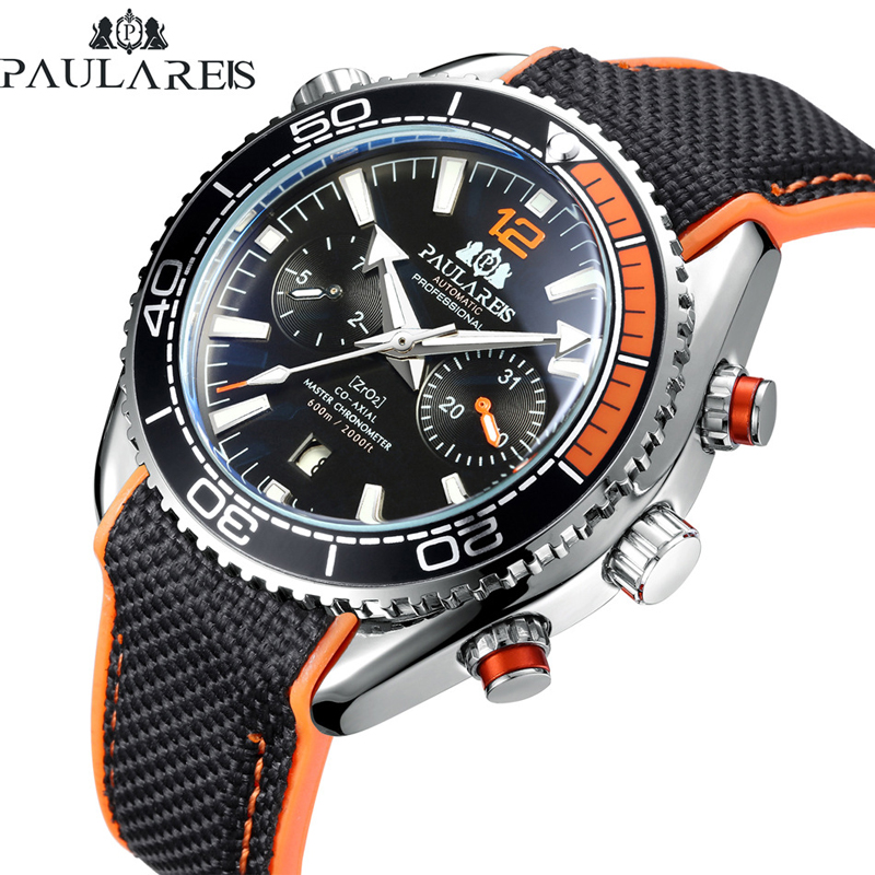 PAULAREIS P Роскошные мужские  – обзор и цена Luxury Watch Rubber Strap