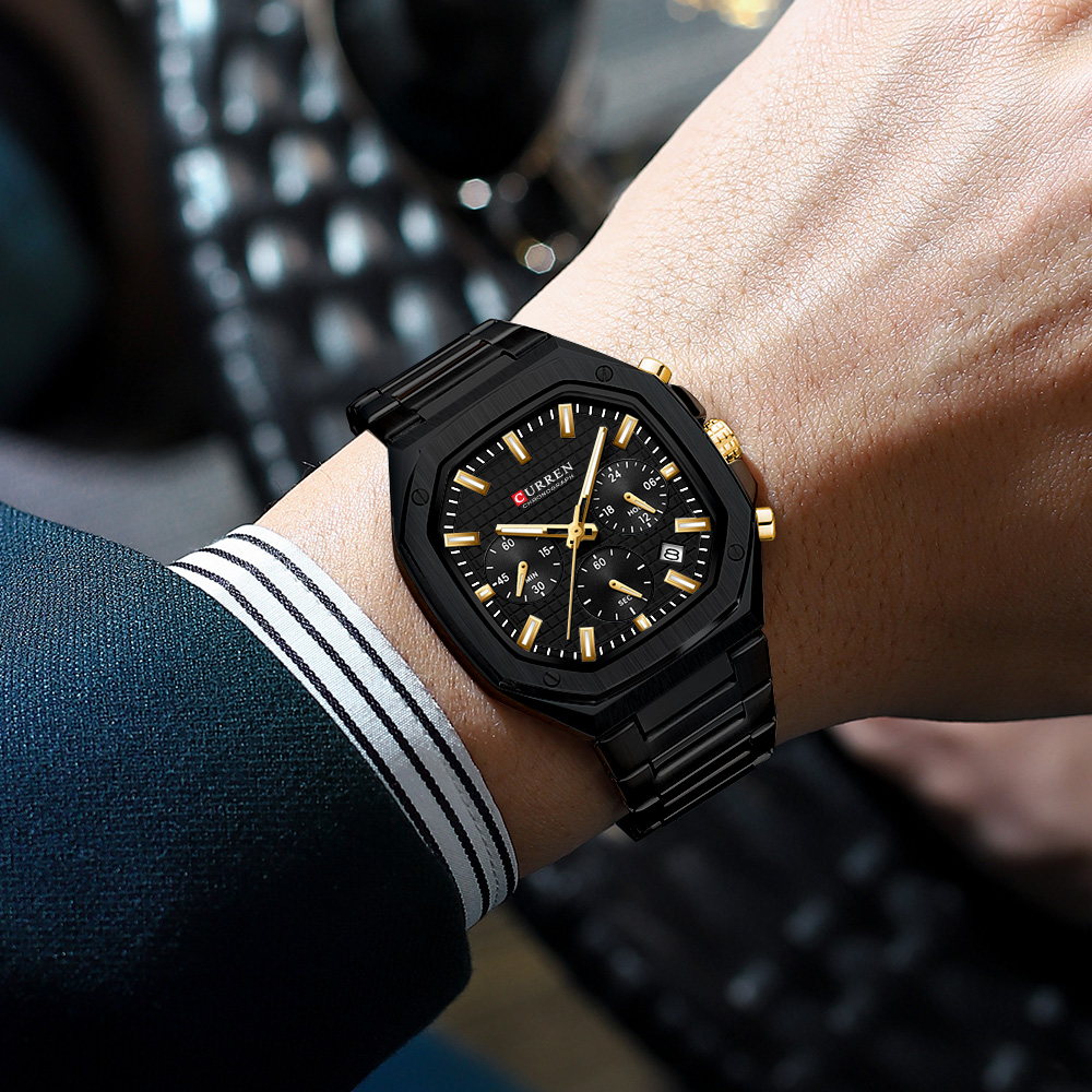 CURREN Роскошные квадратные ча – обзор и цена Luxury Watch Men