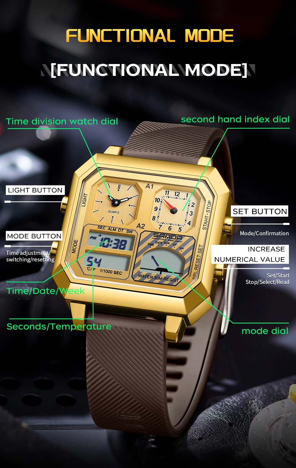 SANDA лучший бренд 6210, модны – обзор и цена Luxury Watch Store