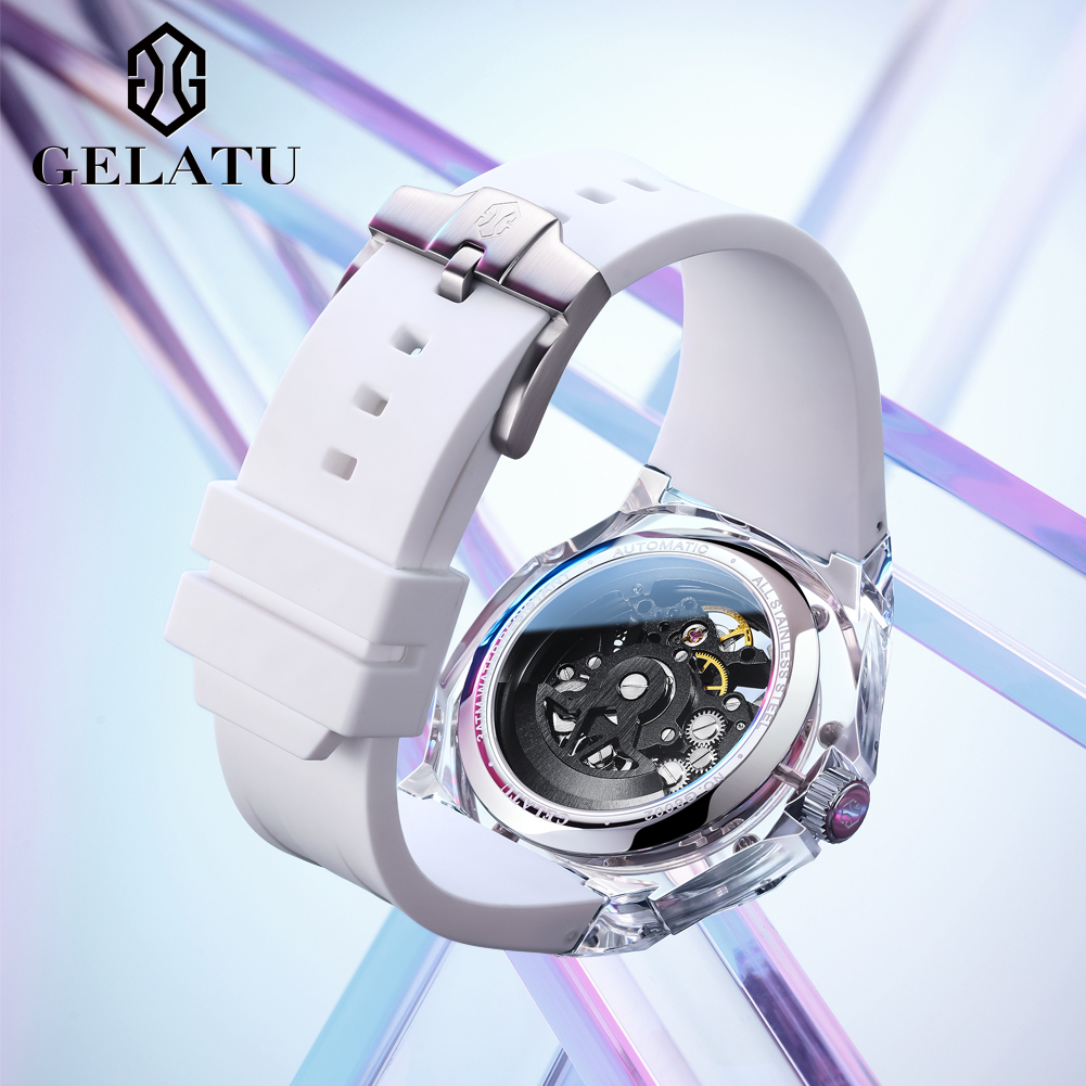 GELATU 8002, автоматические ме – обзор и цена Luxury Watch Rubber Strap