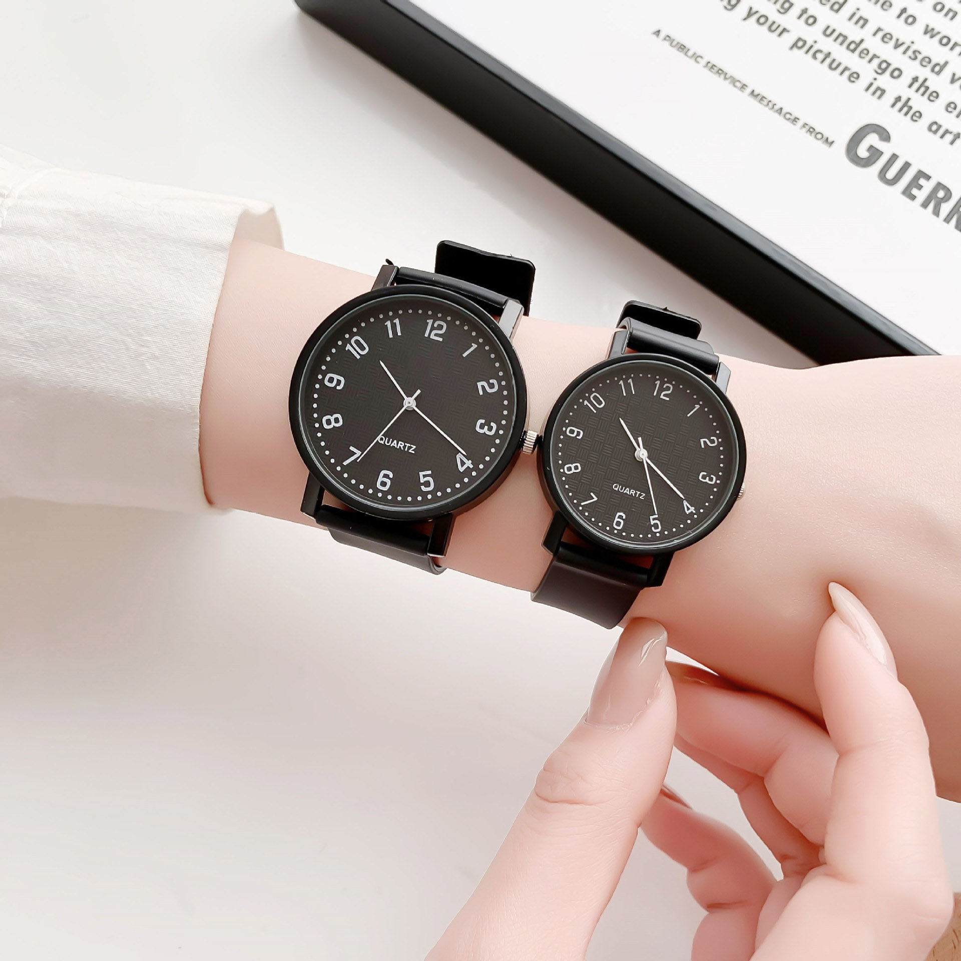 Простые черные часы, кварцевые – обзор и цена Luxury Watch Female